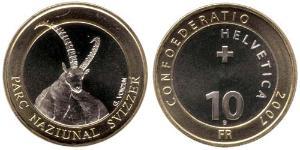 10 Franc 瑞士 Bimetal 