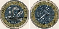 10 Franc Fünfte Französische Republik (1958 - ) Bimetall 