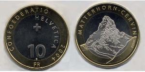 10 Franc Schweiz Bimetall 