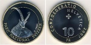 10 Franc Schweiz Bimetall 