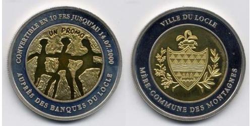 10 Franc Schweiz Bimetall 
