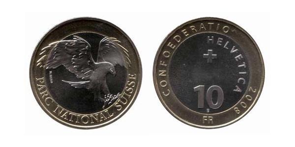10 Franc Schweiz Bimetall 