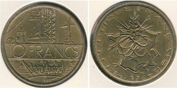 10 Franc France Brass 