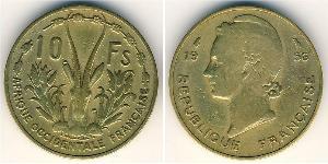 10 Franc French West Africa (1895-1958) Brass 