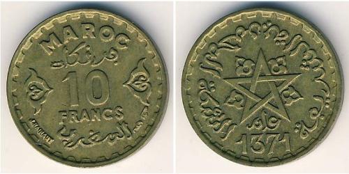 10 Franc Maroc Bronze 