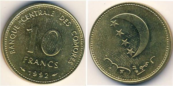 10 Franc Comores (pays) Bronze/Aluminium 