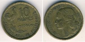 10 Franc French Fourth Republic (1946-1958) Bronze/Aluminium 