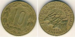 10 Franc Kamerun Bronze/Aluminium 