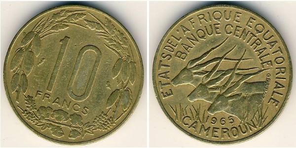 10 Franc Kamerun Bronze/Aluminium 