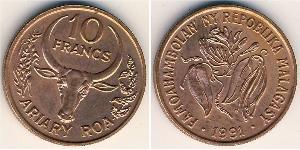 10 Franc Madagascar Bronze/Aluminium 