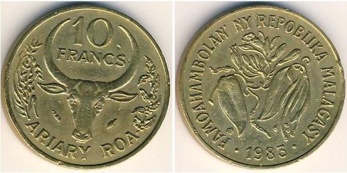 10 Franc Madagaskar Bronze/Aluminium 