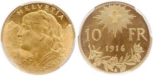 10 Franc Schweiz Gold 