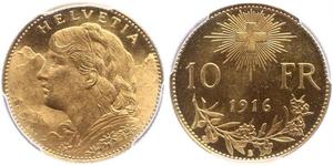 10 Franc Schweiz Gold 