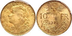 10 Franc Schweiz Gold 