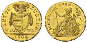 10 Franc Schweiz Gold 