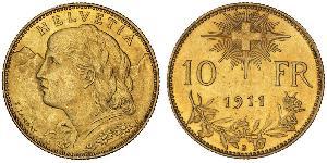 10 Franc Schweiz Gold 