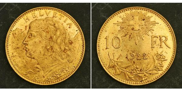 10 Franc Schweiz Gold 