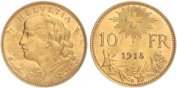 10 Franc Schweiz Gold 