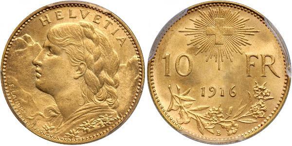10 Franc Schweiz Gold 