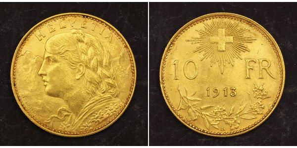 10 Franc Schweiz Gold 