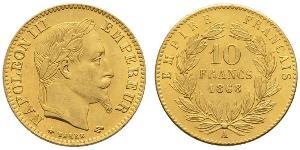 10 Franc Second French Empire (1852-1870) Gold Napoleon III (1808-1873)