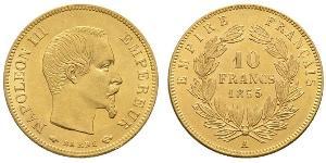 10 Franc Second French Empire (1852-1870) Gold Napoleon III (1808-1873)