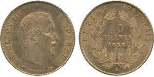 10 Franc Second French Empire (1852-1870) Gold Napoleon III (1808-1873)