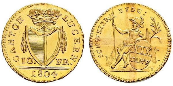 10 Franc Switzerland Gold 