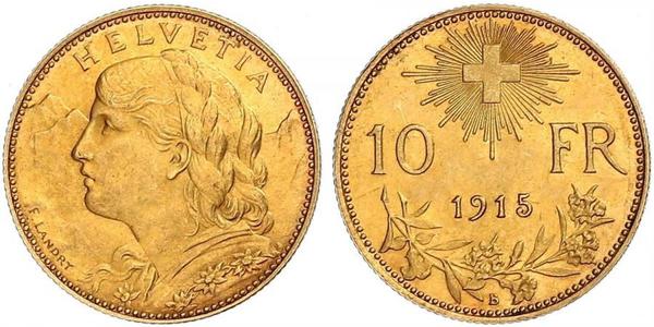 10 Franc Switzerland Gold 