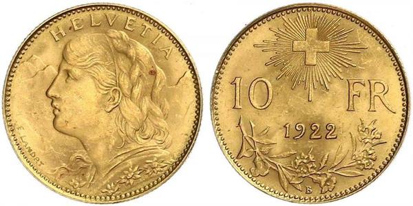 10 Franc Switzerland Gold 