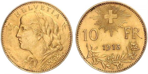 10 Franc Switzerland Gold 