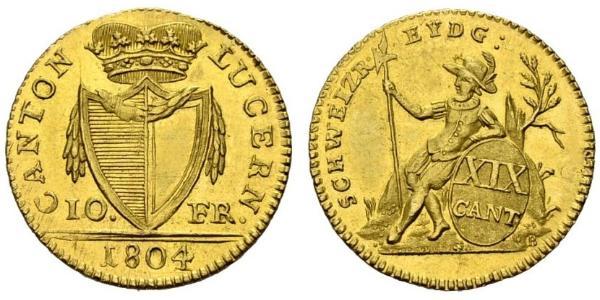 10 Franc Switzerland Gold 