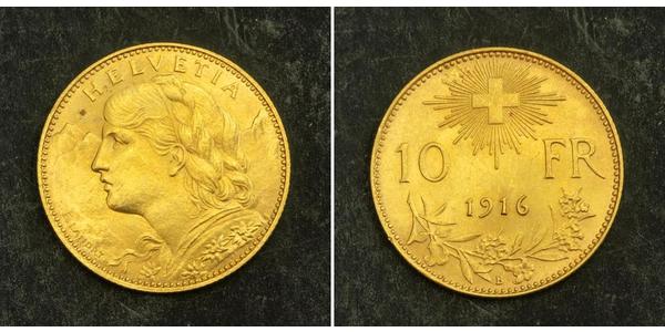 10 Franc Switzerland Gold 