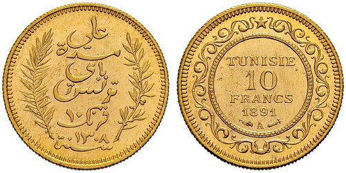 10 Franc Tunesien Gold 