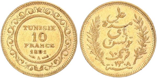 10 Franc Tunesien Gold 