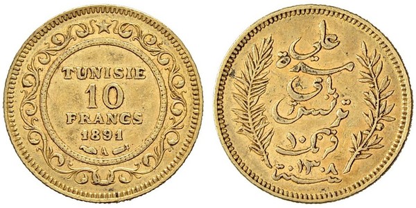 10 Franc Tunesien Gold 