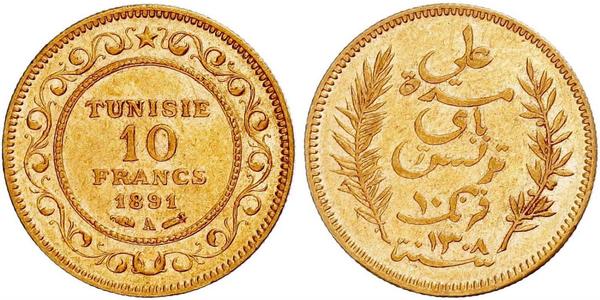 10 Franc Tunesien Gold 