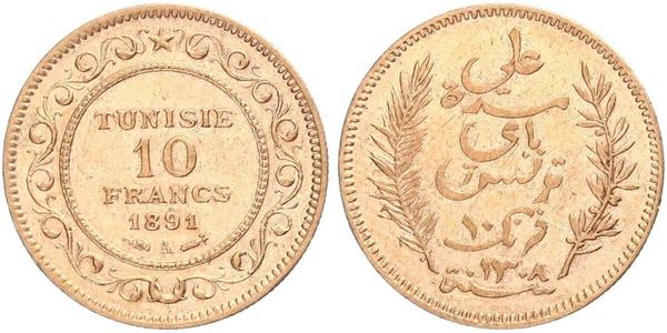 10 Franc Tunesien Gold 