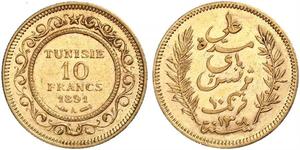 10 Franc Tunisia Gold 