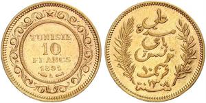 10 Franc Tunisia Gold 