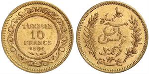 10 Franc Tunisia Gold 