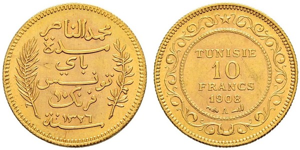 10 Franc Tunisia Gold 