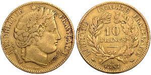 10 Franc Zweite Französische Republik (1848-1852) Gold 