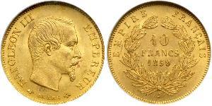 10 Franc Zweites Kaiserreich (1852-1870) Gold Napoleon III (1808-1873)