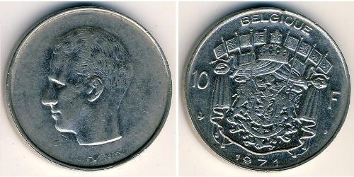 10 Franc Belgien Kupfer/Nickel 