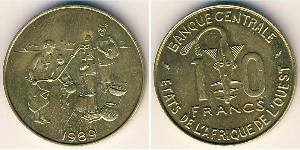 10 Franc African Union Laiton 