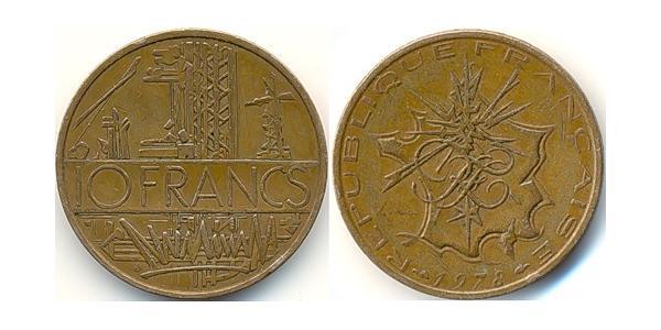 10 Franc Francia Latón 