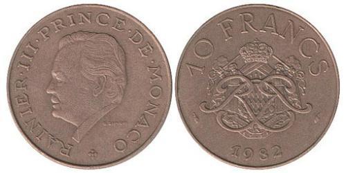 10 Franc Mónaco Níquel/Cobre 