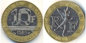 10 Franc Quinta República Francesa (1958 - ) Níquel/Cobre 