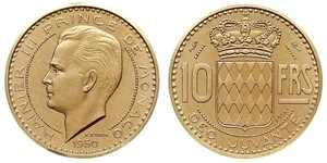 10 Franc Monaco Or Rainier III